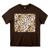 Chocolate Brown leopard Heavy Core Tee - TumblerDesignByShophia