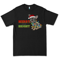 Black merry and bright french bulldog Premium Tee - RanaPortraitStore