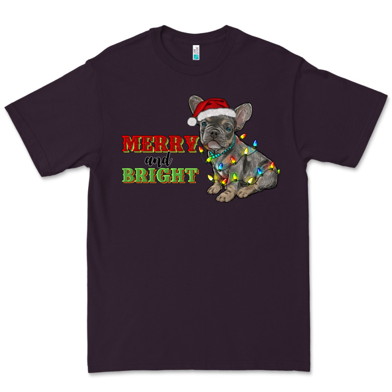 Merry And Bright French Bulldog Premium Tee by RanaPortraitStore | Teevron