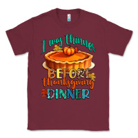 Burgundy i was thinner before thanksgiving dinner Classic Tee - CowGirlArtShop