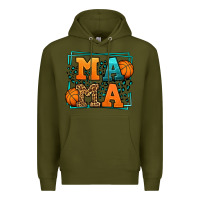 Army Green leopard basketball mama Mother's Day Premium Hoodie - LillyAllenDesigns