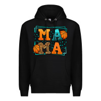 Black leopard basketball mama Mother's Day Premium Hoodie - LillyAllenDesigns