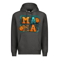 Charcoal Heather leopard basketball mama Mother's Day Premium Hoodie - LillyAllenDesigns
