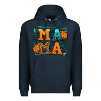 Navy leopard basketball mama Mother's Day Premium Hoodie - LillyAllenDesigns