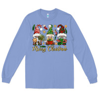 Colony Blue Merry Christmas Gnomes Long Sleeve Tee - BundleAndBundleShop