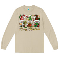 Mushroom Merry Christmas Gnomes Long Sleeve Tee - BundleAndBundleShop