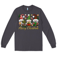 Smoke Merry Christmas Gnomes Long Sleeve Tee - BundleAndBundleShop