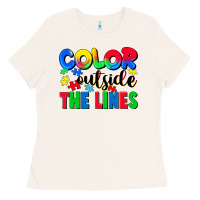 Bone Color outside the lines Ladies Tee - CowGirlArtShop