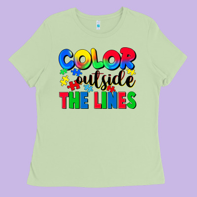 Color Outside The Lines Ladies Tee Designed By Cowgirlartshop