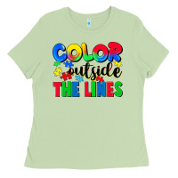 Matcha Color outside the lines Ladies Tee - CowGirlArtShop