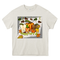 Cream happy fall y'all teeth Heavy Core Tee - TumblerDesignByShophia
