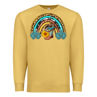 Antique Gold cowboy boots and hat rainbow Premium Sweatshirt - AdoDesignShop