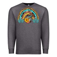 Charcoal Heather cowboy boots and hat rainbow Premium Sweatshirt - AdoDesignShop