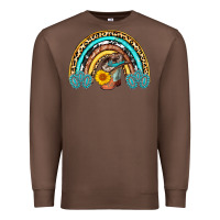 Chestnut cowboy boots and hat rainbow Premium Sweatshirt - AdoDesignShop