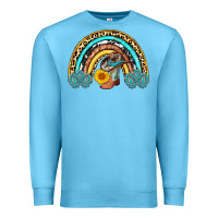 Ocean Blue cowboy boots and hat rainbow Premium Sweatshirt - AdoDesignShop