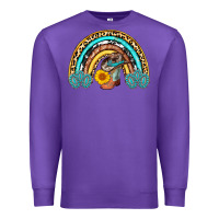 Purple cowboy boots and hat rainbow Premium Sweatshirt - AdoDesignShop