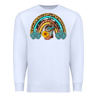White cowboy boots and hat rainbow Premium Sweatshirt - AdoDesignShop