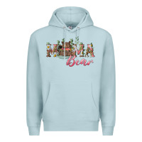 Blue Mist Mama bear with daisy Premium Hoodie - RanaPortraitStore