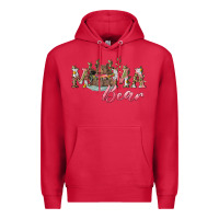Cardinal Mama bear with daisy Premium Hoodie - RanaPortraitStore