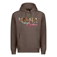 Coffee Mama bear with daisy Premium Hoodie - RanaPortraitStore
