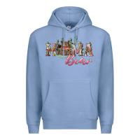 Colony Blue Mama bear with daisy Premium Hoodie - RanaPortraitStore