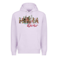 Lilac Mama bear with daisy Premium Hoodie - RanaPortraitStore
