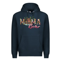 Navy Mama bear with daisy Premium Hoodie - RanaPortraitStore