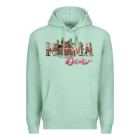 Seafoam Mama bear with daisy Premium Hoodie - RanaPortraitStore