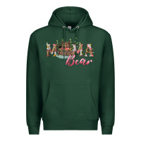 Sports Green Mama bear with daisy Premium Hoodie - RanaPortraitStore