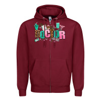 Burgundy doctor Zipper Hoodie - AdoDesignShop