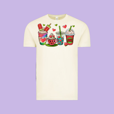 Watermelon Summer Coffee Cups Vintage Tee Designed By Oliviacreatesart