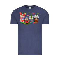 Vintage Denim watermelon summer coffee cups Vintage Tee - OliviaCreatesArt