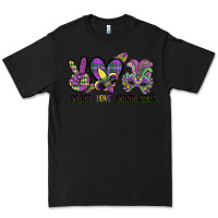 Black peace love mardi gras Premium Tee - CowGirlArtShop