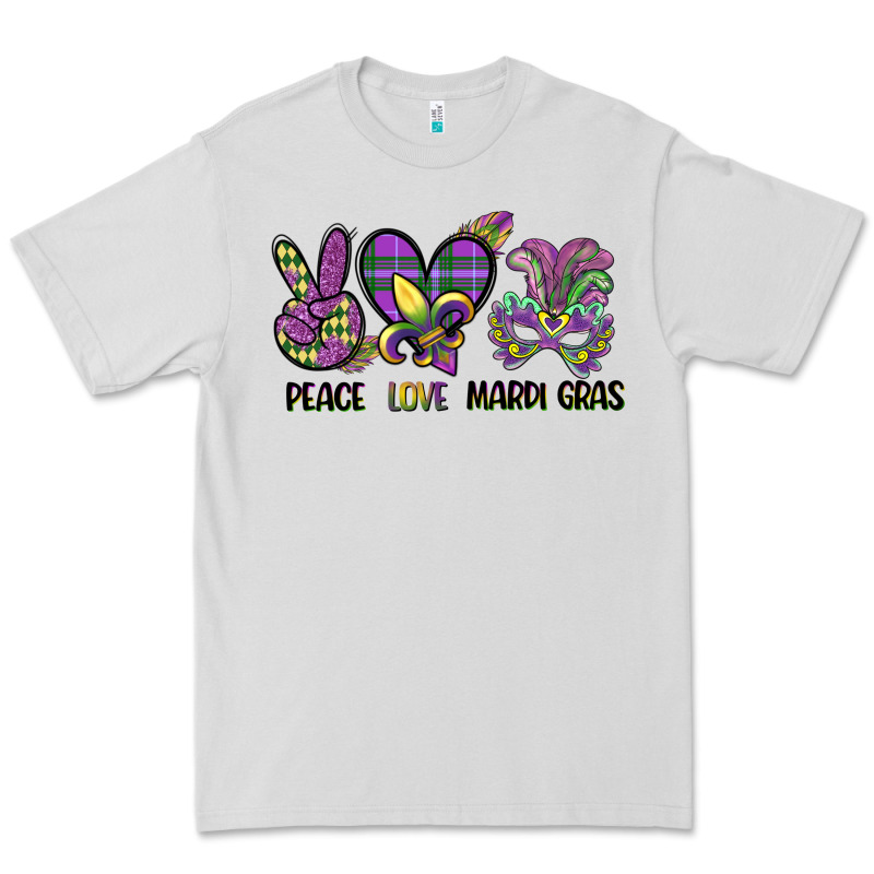 Peace Love Mardi Gras Premium Tee by CowGirlArtShop | Teevron