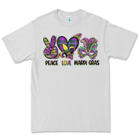 Dove Grey peace love mardi gras Premium Tee - CowGirlArtShop
