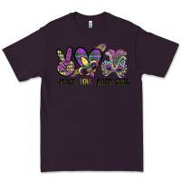 Plum peace love mardi gras Premium Tee - CowGirlArtShop