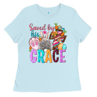 Saved By His Grace Easter Day Ladies Tee | Teevron