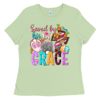 Matcha Saved by his grace Easter Day Ladies Tee - HowdyJamesFarm