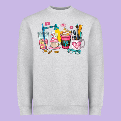 Teacher Coffee Cup Heavyweight Sweatshirt Designed By Adodesignshop
