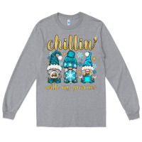 Heather Grey chillin' with my gnomies Long Sleeve Tee - BundleAndBundleShop