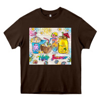Chocolate Brown hello summer coffee cups Heavy Core Tee - TumblerDesignByShophia