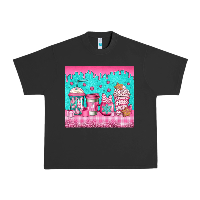 Pink Christmas Coffee Urban Heavy Tee by Jasminsmagicworld | Teevron