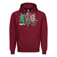 Burgundy ekg tech Zipper Hoodie - AdoDesignShop