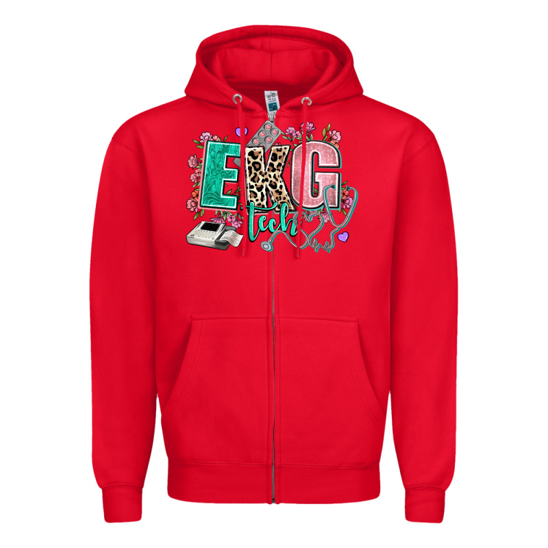 Ekg Tech Zipper Hoodie by AdoDesignShop | Teevron