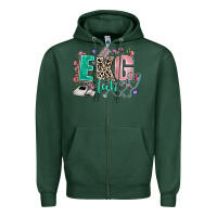 Sports Green ekg tech Zipper Hoodie - AdoDesignShop