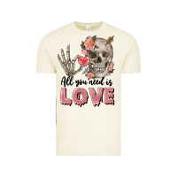 Vintage Arctic Skull all you need is love Vintage Tee - FaDigitalArtStudio