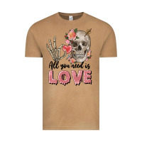 Vintage Camel Skull all you need is love Vintage Tee - FaDigitalArtStudio