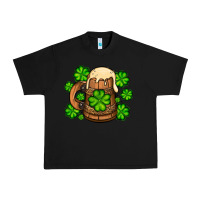 Black St. Patrick's Beer and shamrock Urban Heavy Tee - OliviaCreatesArt