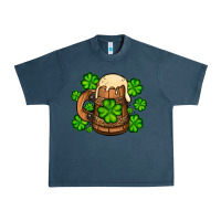Midnight Navy St. Patrick's Beer and shamrock Urban Heavy Tee - OliviaCreatesArt