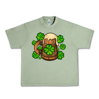 Oil Green St. Patrick's Beer and shamrock Urban Heavy Tee - OliviaCreatesArt